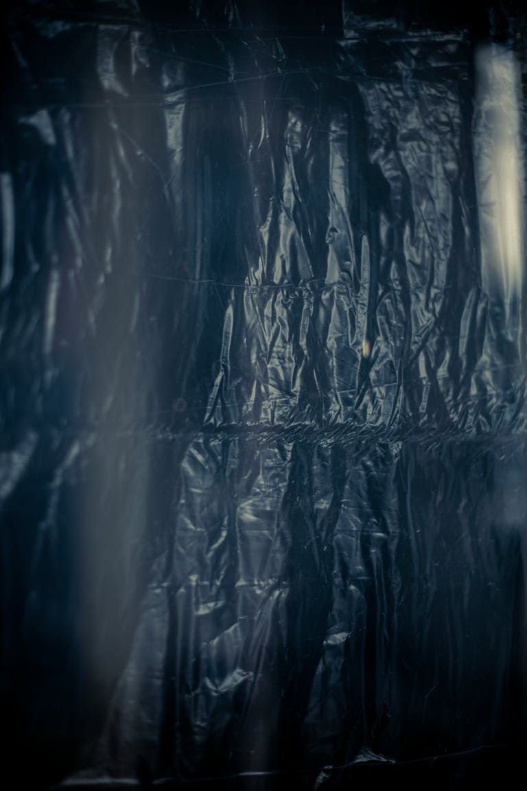Plastic Crumpled Foil Background